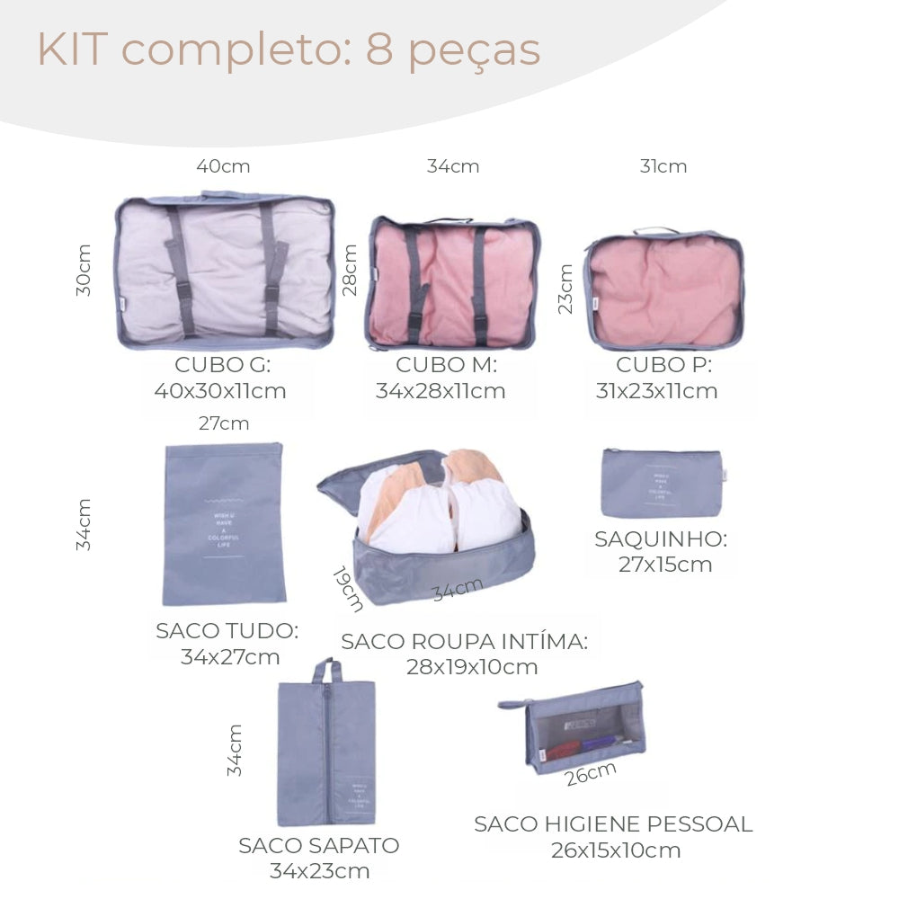 Kit Organizador de Viagem Arquito